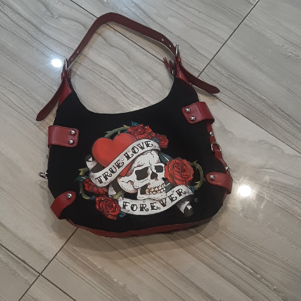 No Brand  Skull Design Women's Bag - Black and Red